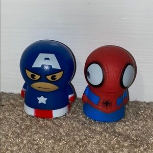 Marvel Spider Man and Captain America Lot of 2 Finger Puppets